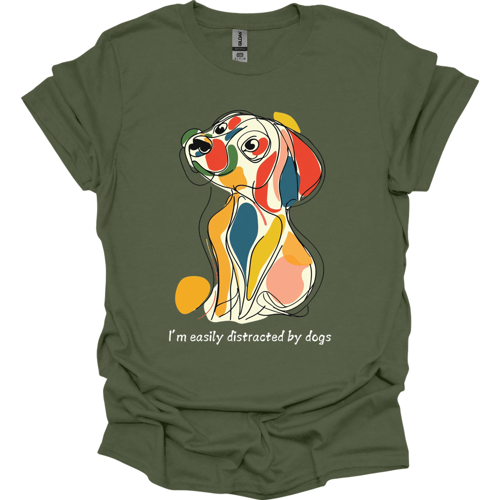 I'm Easily Distracted By Dogs 6 T-Shirt
