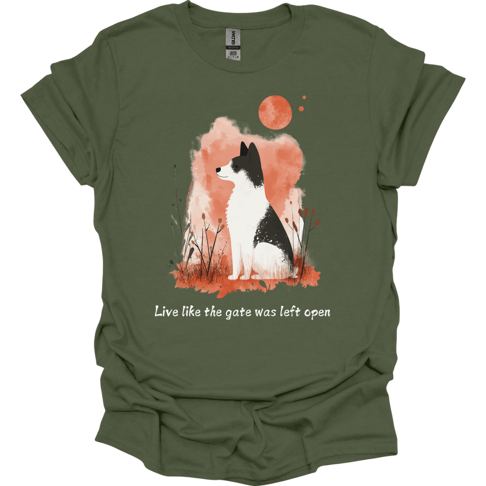 Akita - Live Like The Gate Was Left Open T-Shirt