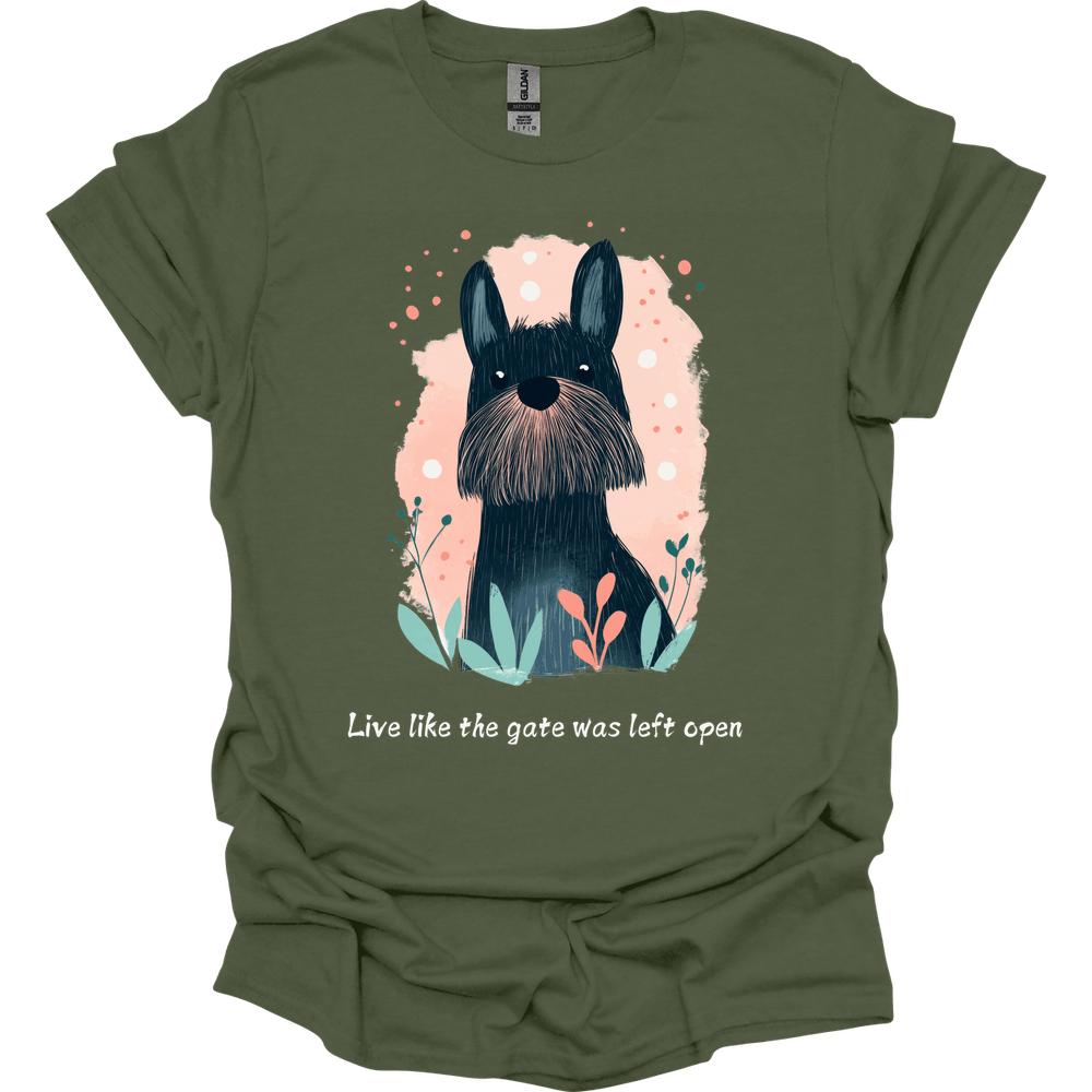 Briard - Live Like The Gate Was Left Open T-Shirt
