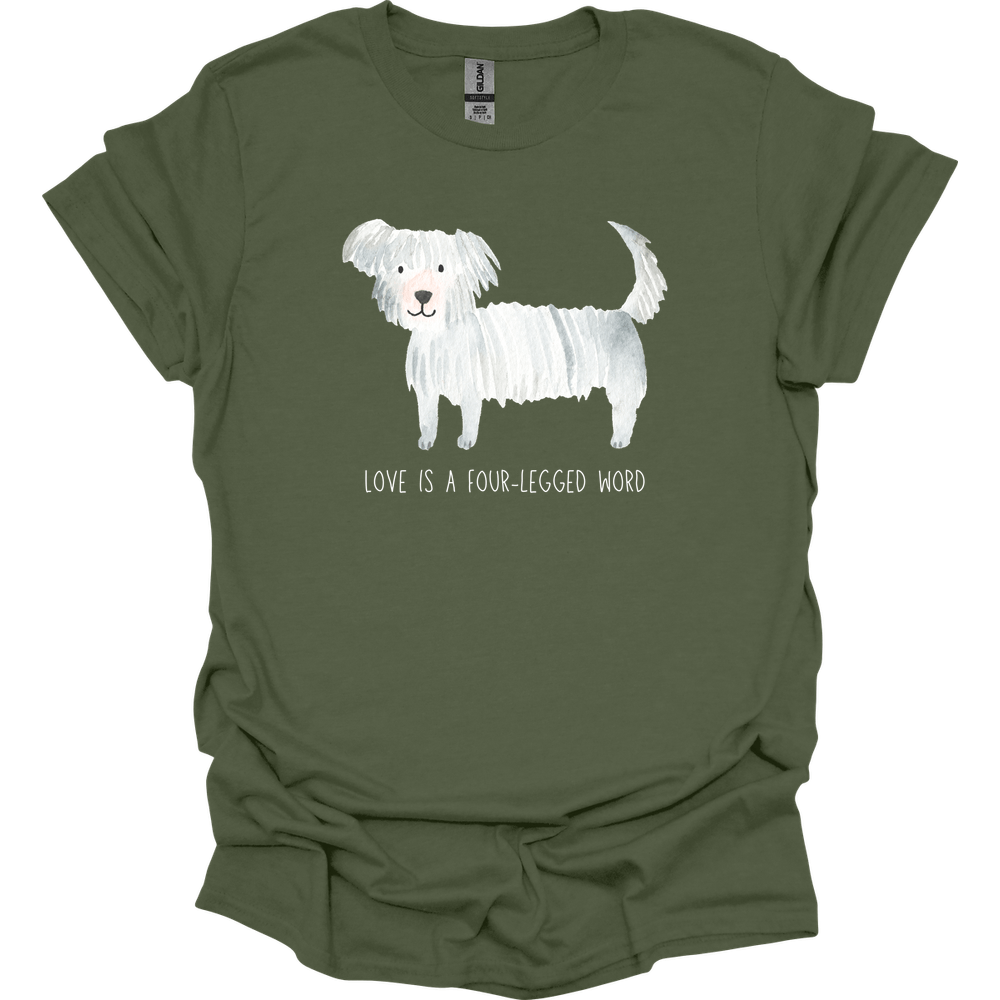 Maltese - Love Is A Four-Legged Word T-Shirt