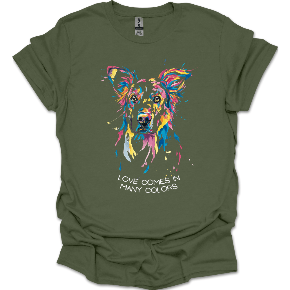 Golden Retriever - Love Comes In Many Colors T-Shirt