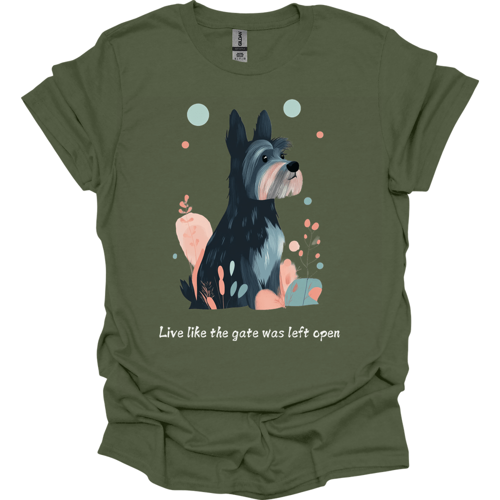 Cesky Terrier - Live Like The Gate Was Left Open T-Shirt