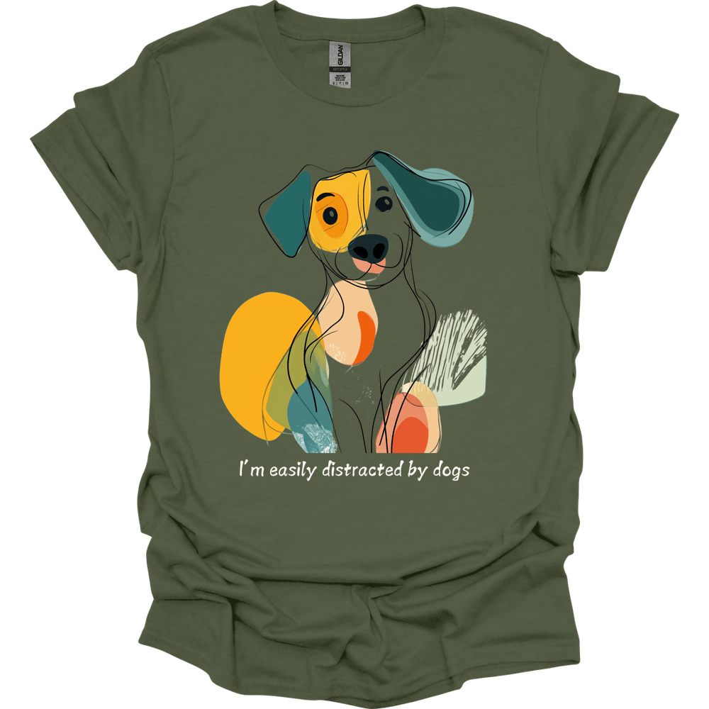 I'm Easily Distracted By Dogs 2 T-Shirt