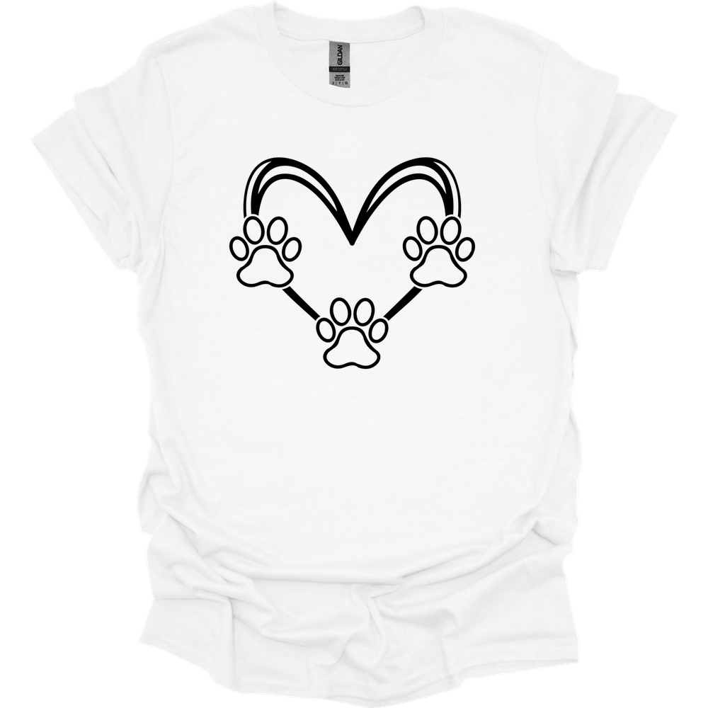 Dog Paw Heart T-Shirt