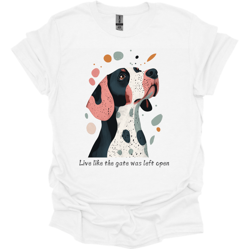 Springer Spaniel - Live Like The Gate Was Left Open T-Shirt