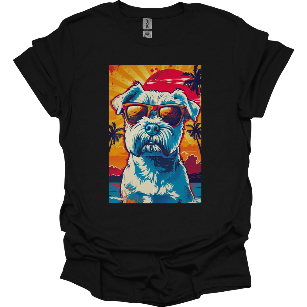 Miniature Schnauzer - Summer Dog T-Shirt - Black