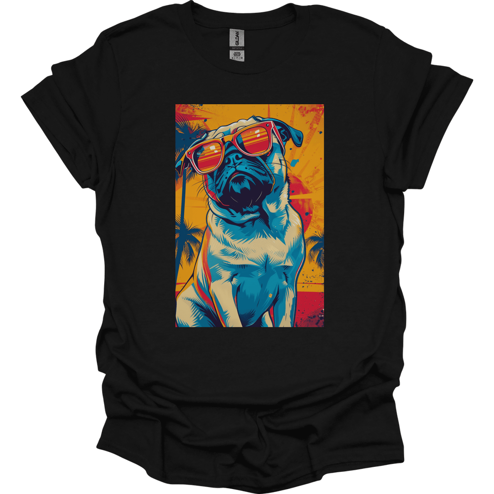 Pug - Summer Dog T-Shirt - Black