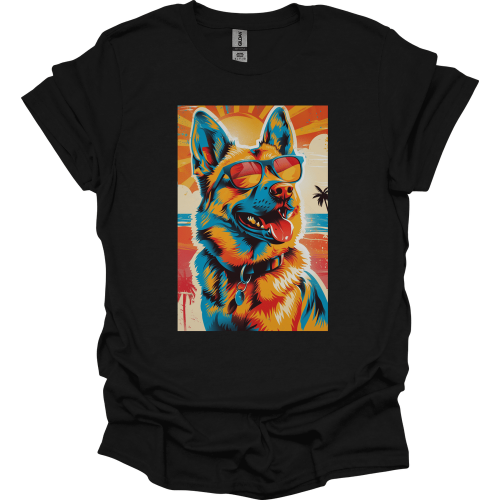 German Shepherd - Summer Dog T-Shirt - Black