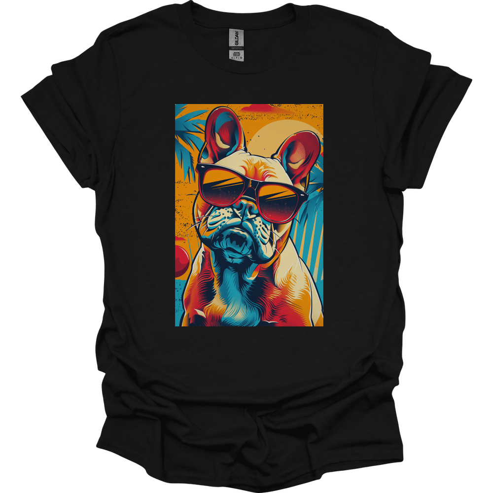 French Bulldog - Summer Dog T-Shirt - Black