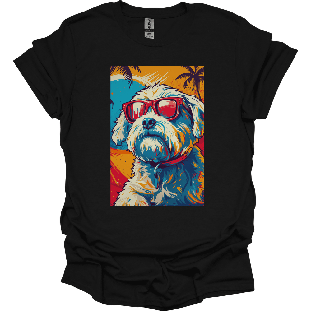 Bichon Frise - Summer Dog T-Shirt - Black