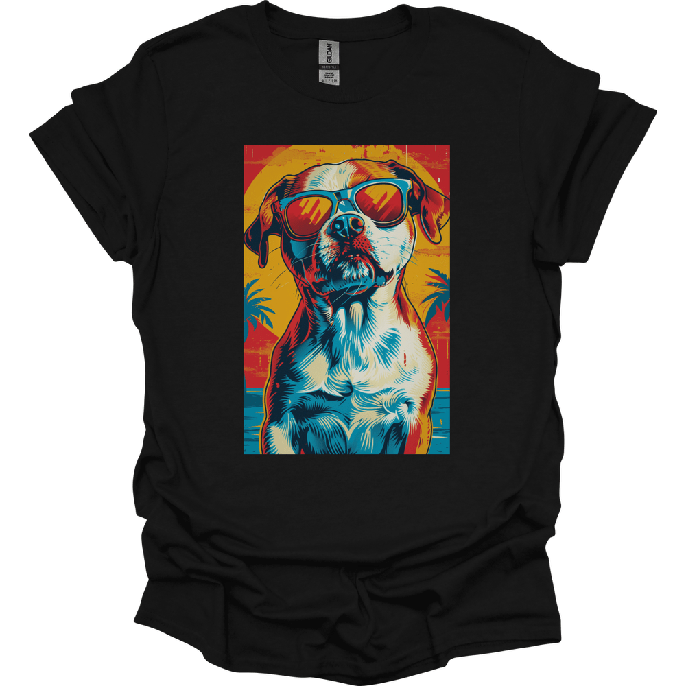 Brittany - Summer Dog T-Shirt - Black