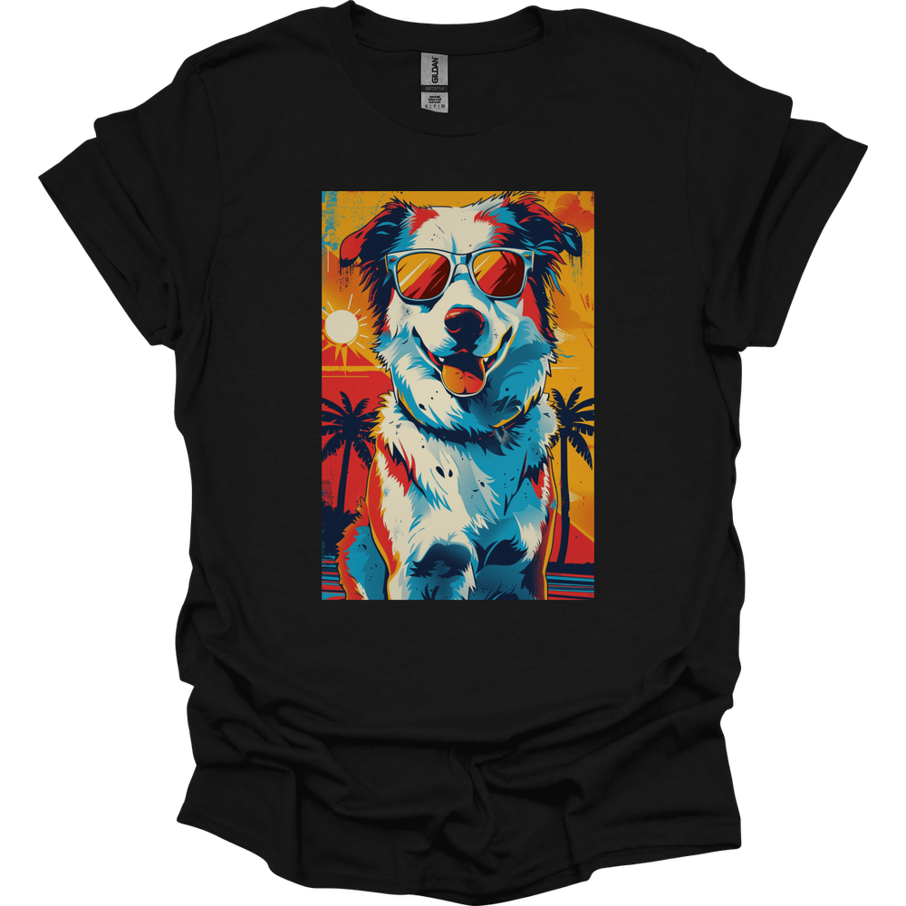 Australian Shepherd - Summer Dog T-Shirt - Black