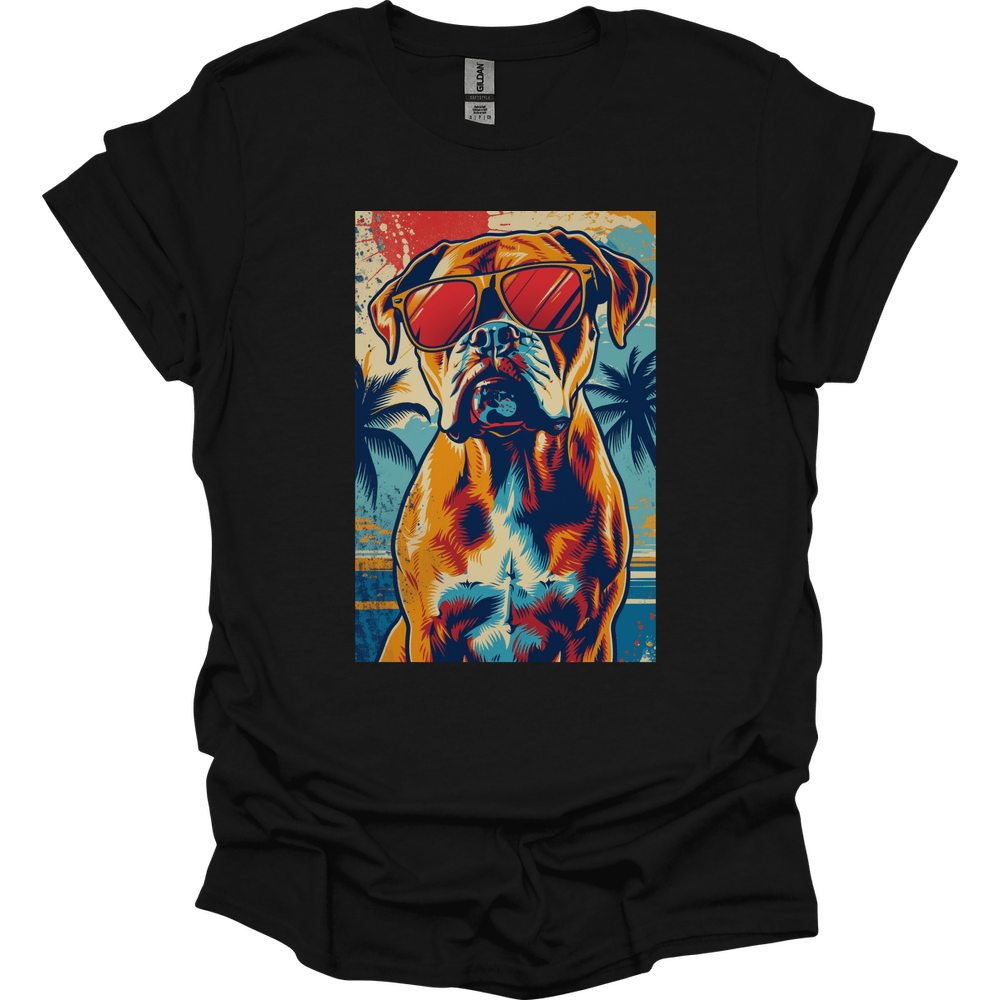 Boxer - Summer Dog T-Shirt - Black