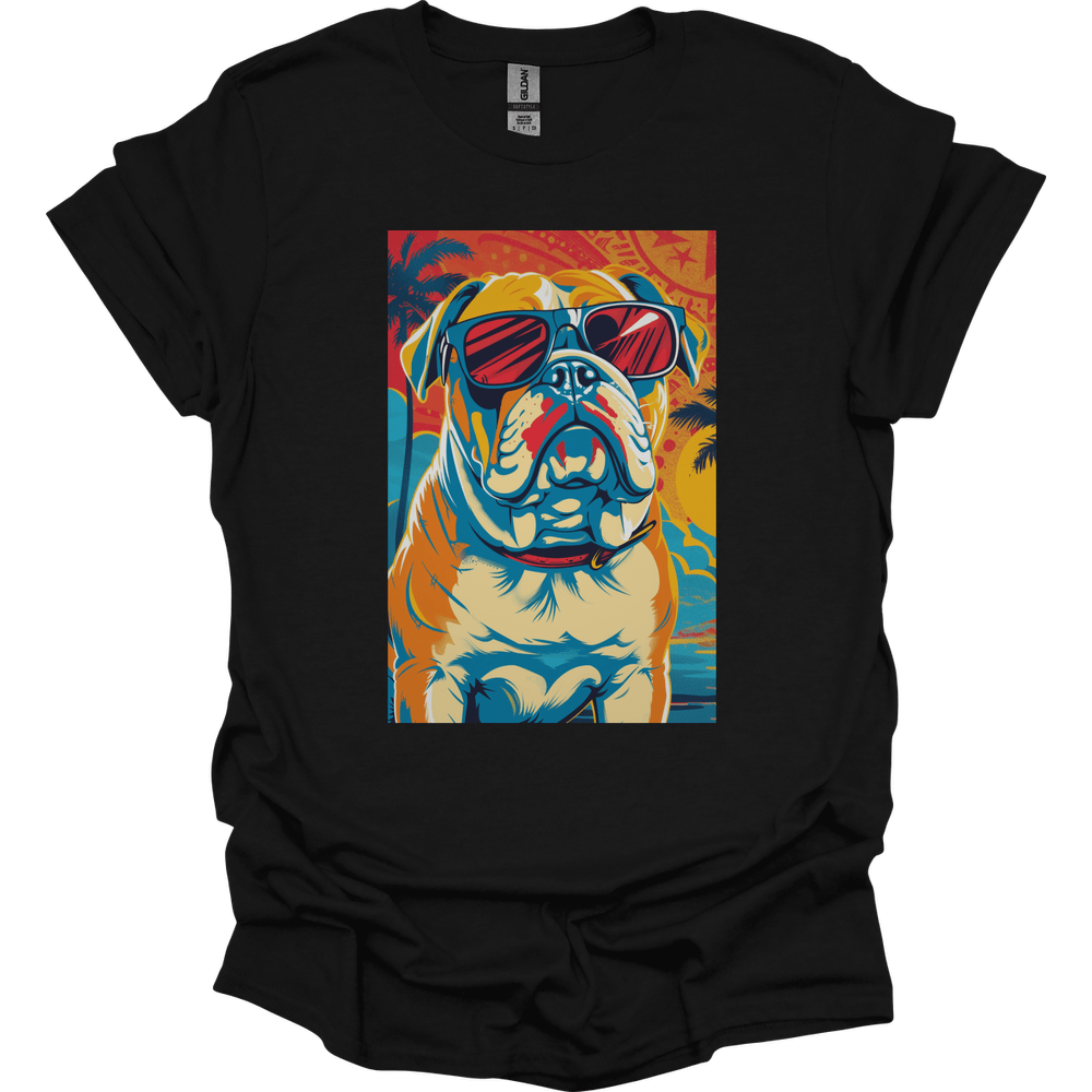 Bulldog - Summer Dog T-Shirt - Black