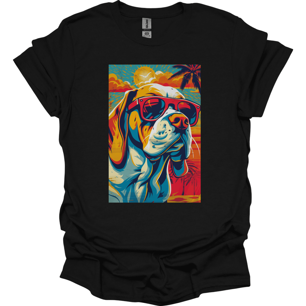 Basset Hound - Summer Dog T-Shirt - Black