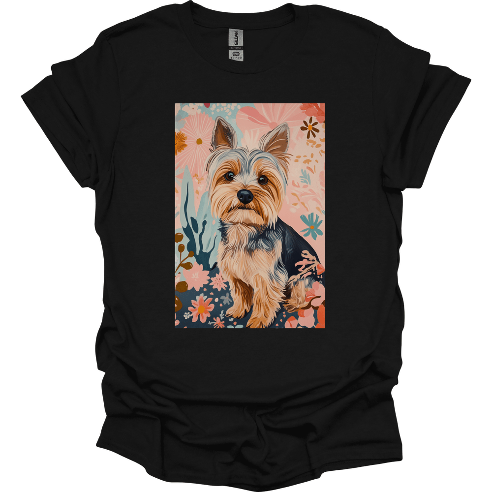 Yorkshire Terrier - Boho Dog T-Shirt - Black