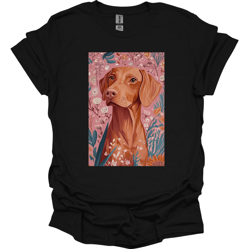 Vizsla - Boho Dog T-Shirt - Black