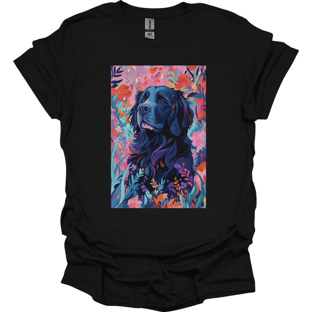 Newfoundland - Boho Dog T-Shirt - Black