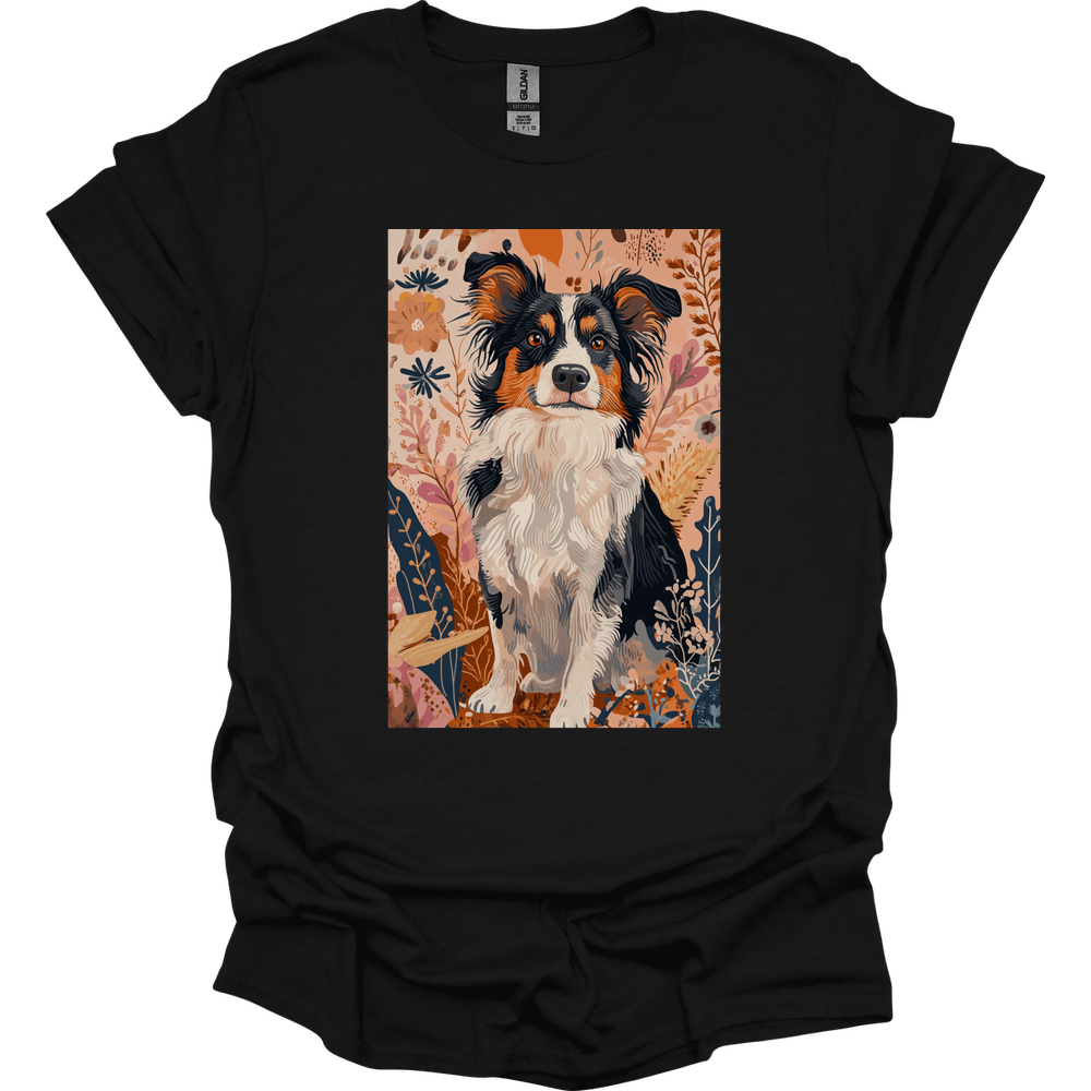 Miniature American Shepherd - Boho Dog T-Shirt - Black