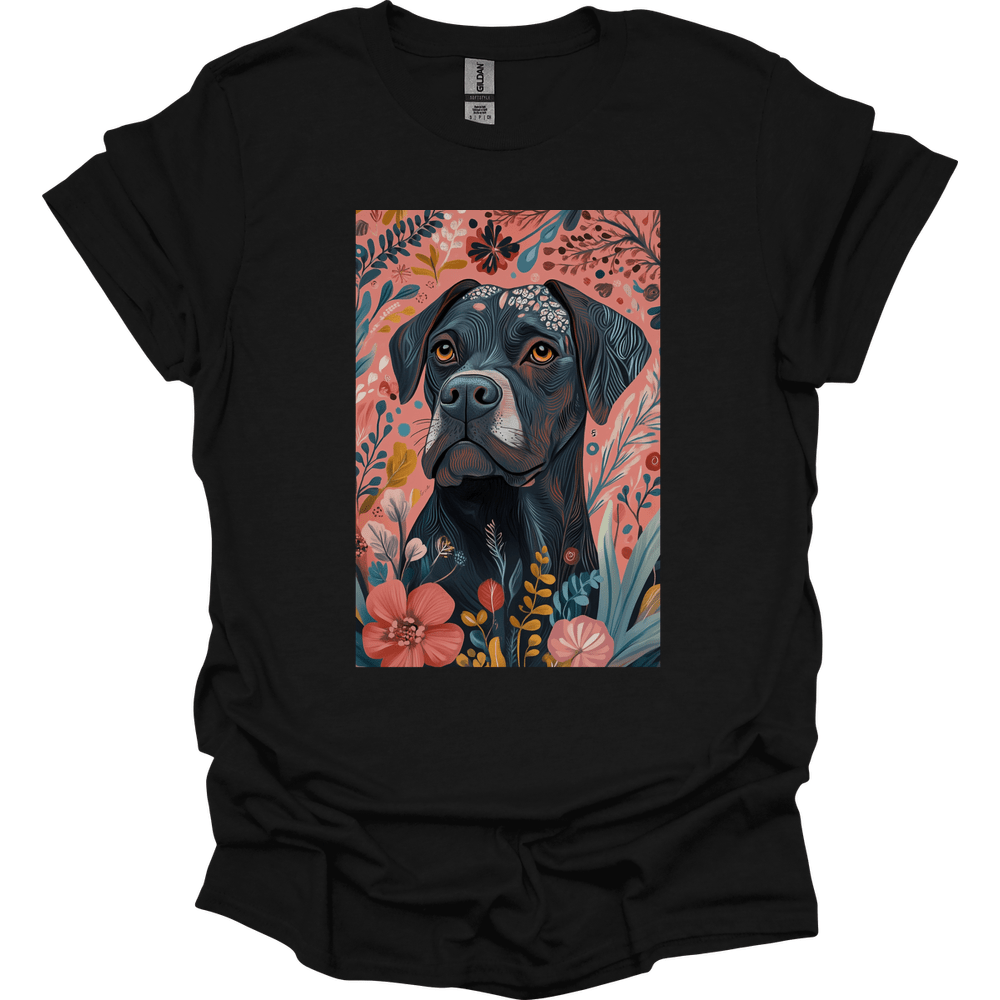 Mastiff - Boho Dog T-Shirt - Black