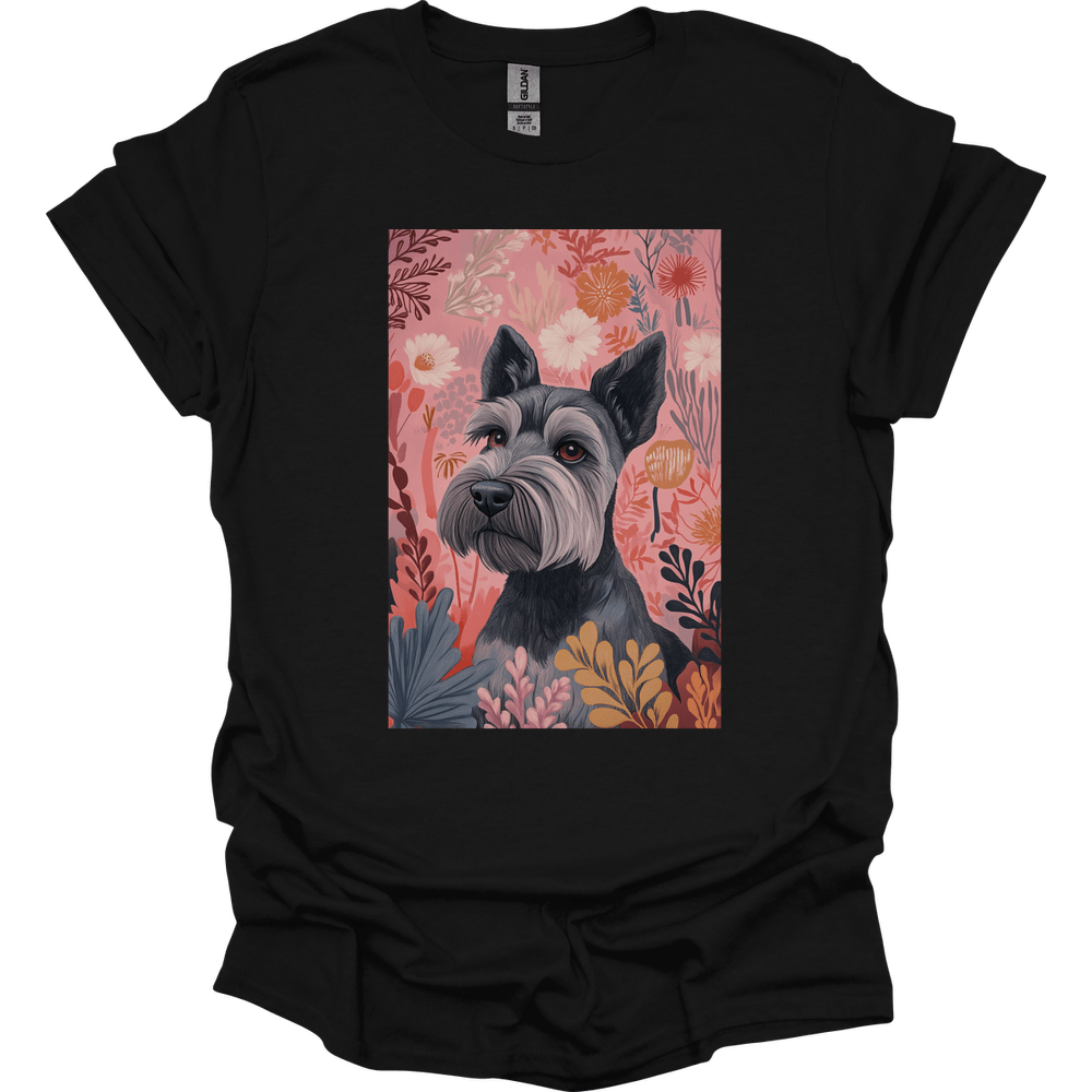 Miniature Schnauzer - Boho Dog T-Shirt - Black