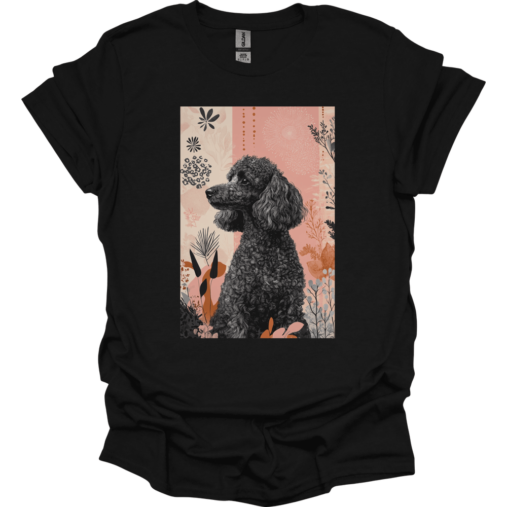 Poodle - Boho Dog T-Shirt - Black