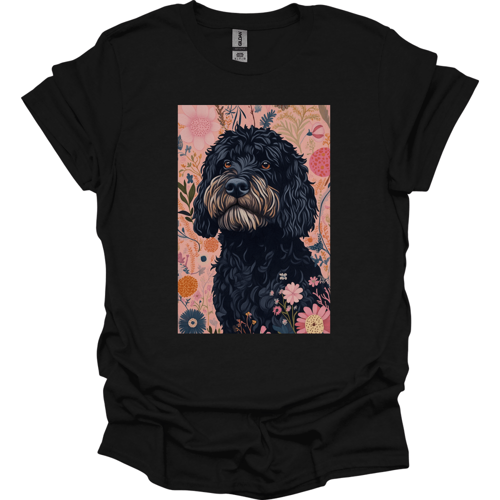 Portuguese Water Dog - Boho Dog T-Shirt - Black