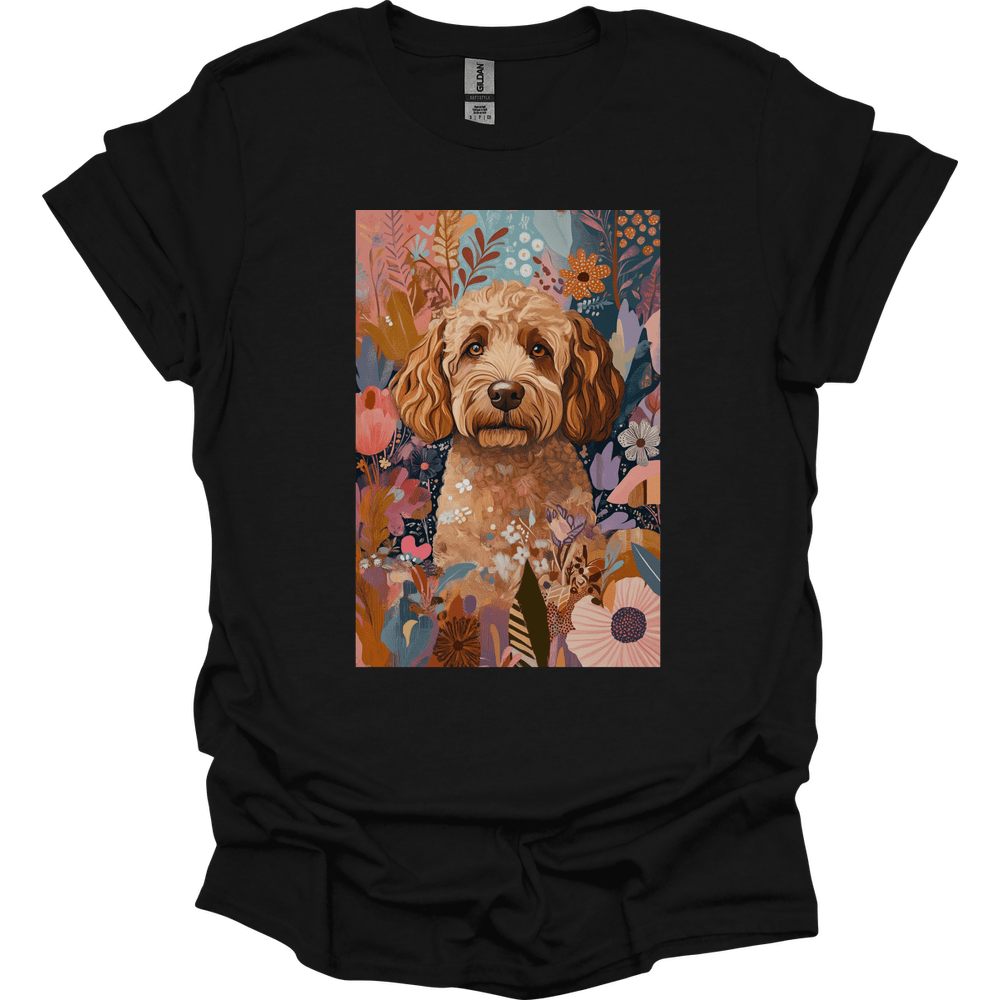 Labradoodle - Boho Dog T-Shirt - Black