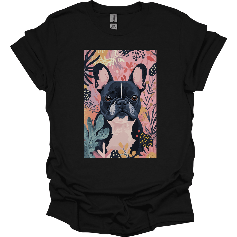 French Bulldog - Boho Dog T-Shirt - Black
