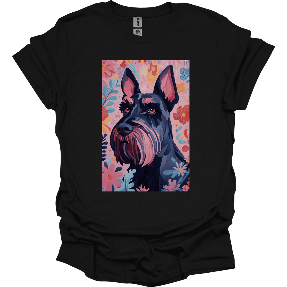 Giant Schnauzer - Boho Dog T-Shirt - Black