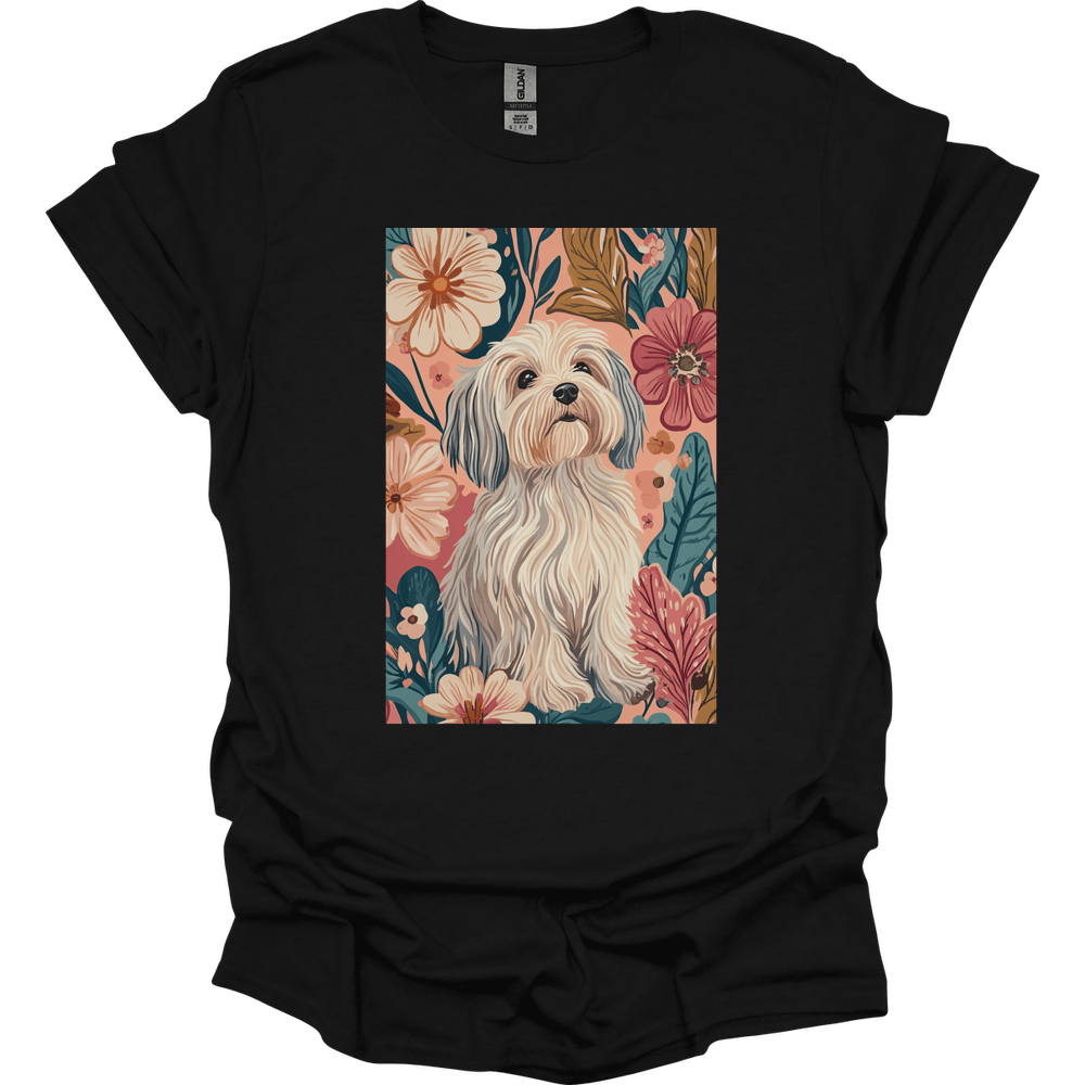 Havanese - Boho Dog T-Shirt - Black