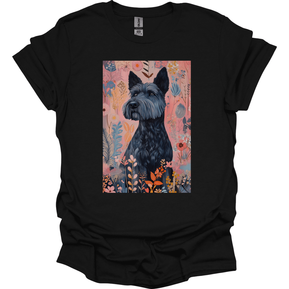 Kerry Blue Terrier - Boho Dog T-Shirt - Black