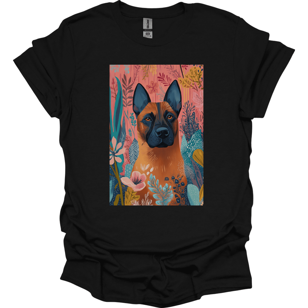 Beligian Malinois - Boho Dog T-Shirt - Black