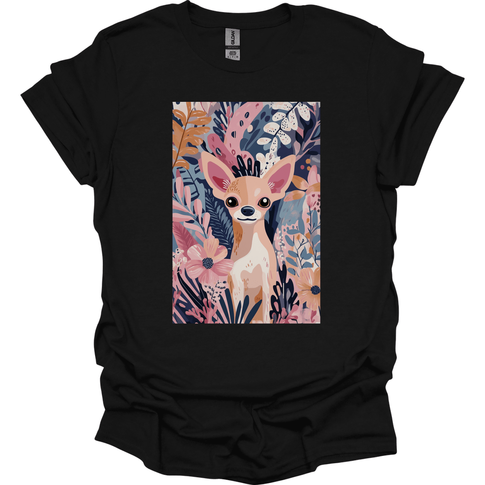 Chihuahua - Boho Dog T-Shirt - Black