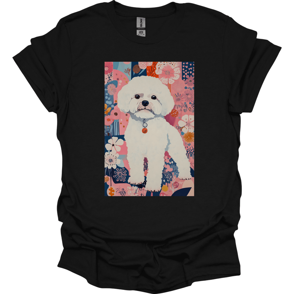 Bichon Frise - Boho Dog T-Shirt - Black