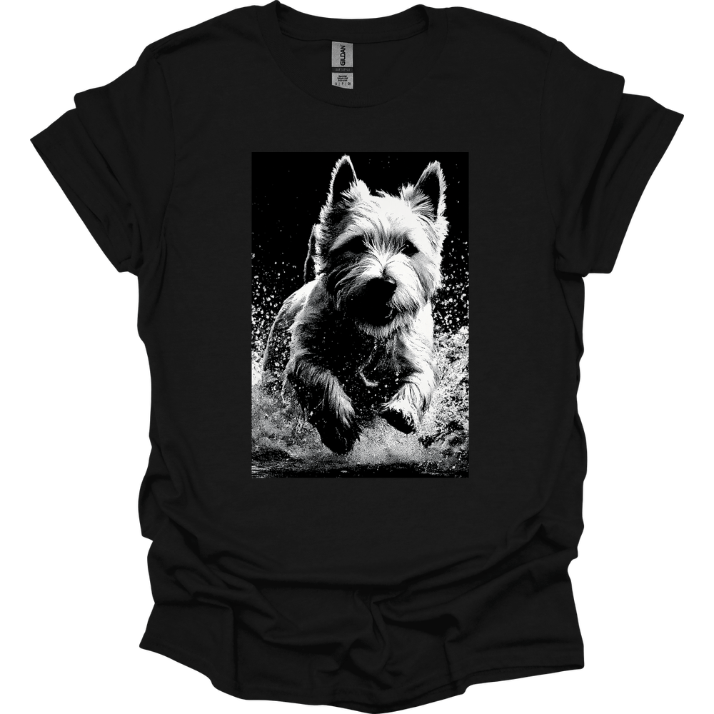 West Highland White Terrier - Puddle Dog T-Shirt - Black
