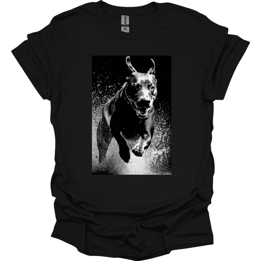Rottweiler - Puddle Dog T-Shirt - Black