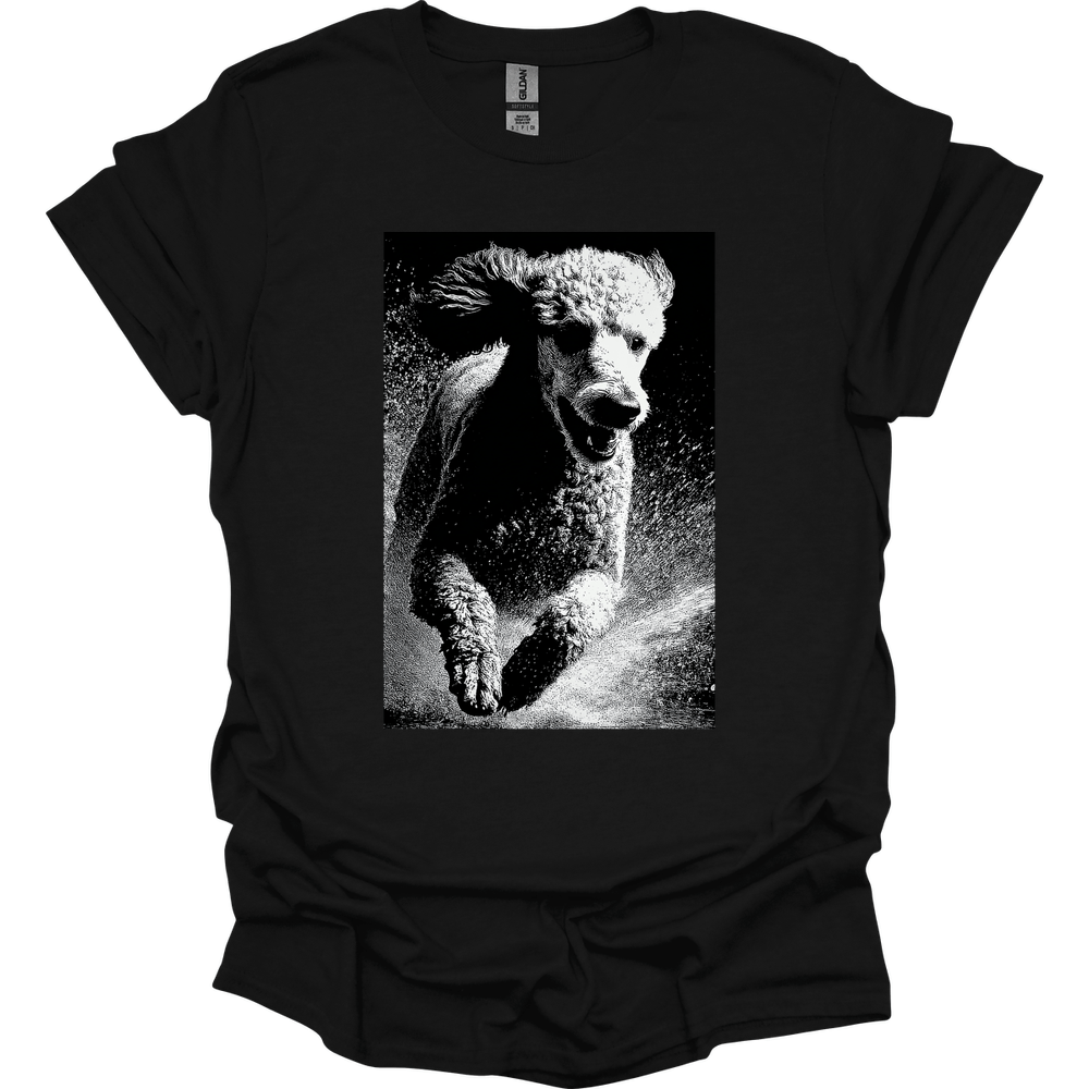 Poodle - Puddle Dog T-Shirt - Black