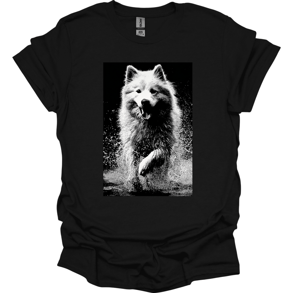 Samoyed - Puddle Dog T-Shirt - Black