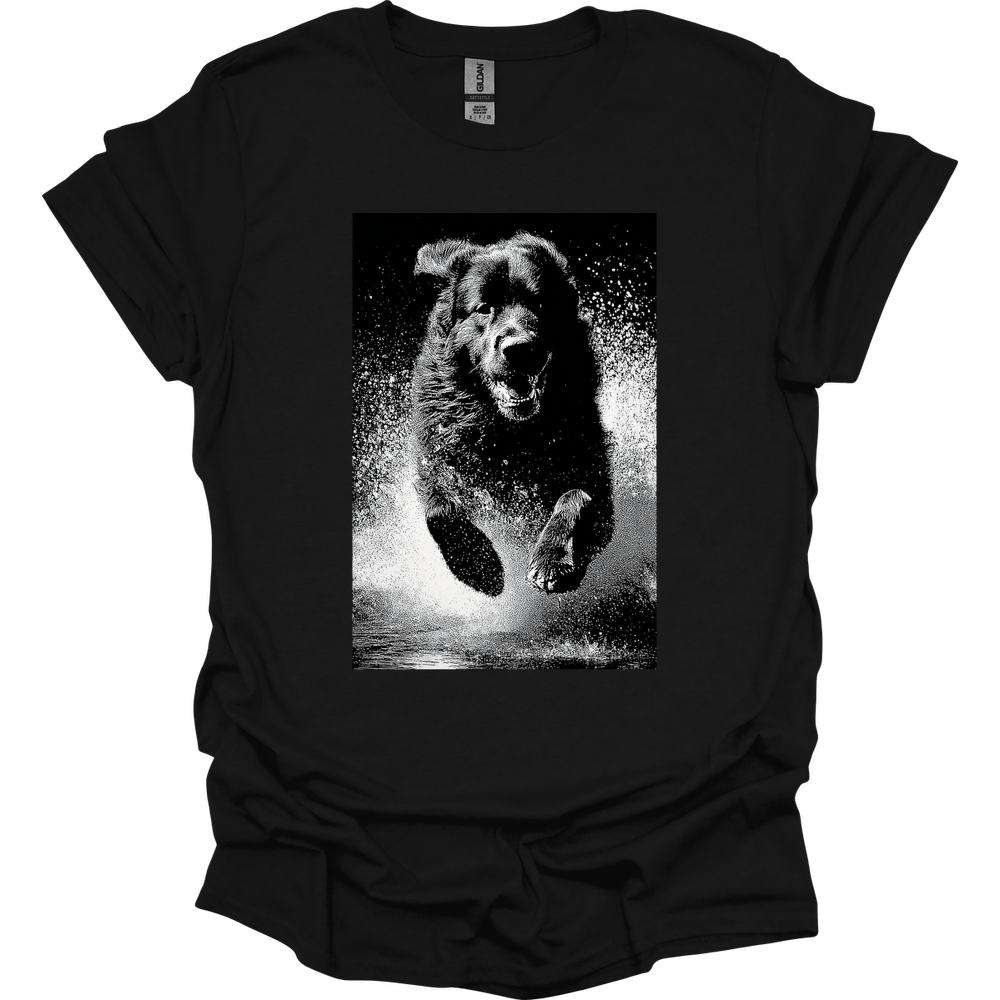 Newfoundland - Puddle Dog T-Shirt - Black