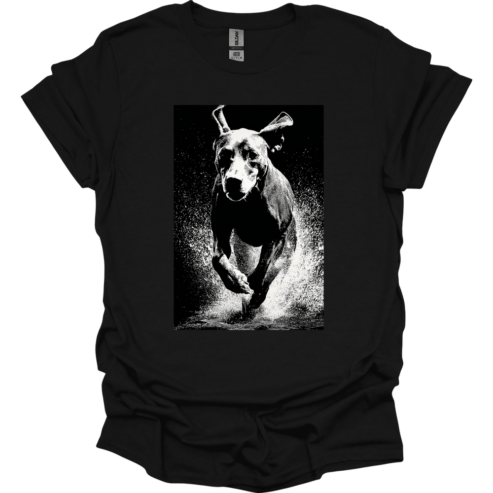 German Shorthaired Pointer - Puddle Dog T-Shirt - Black