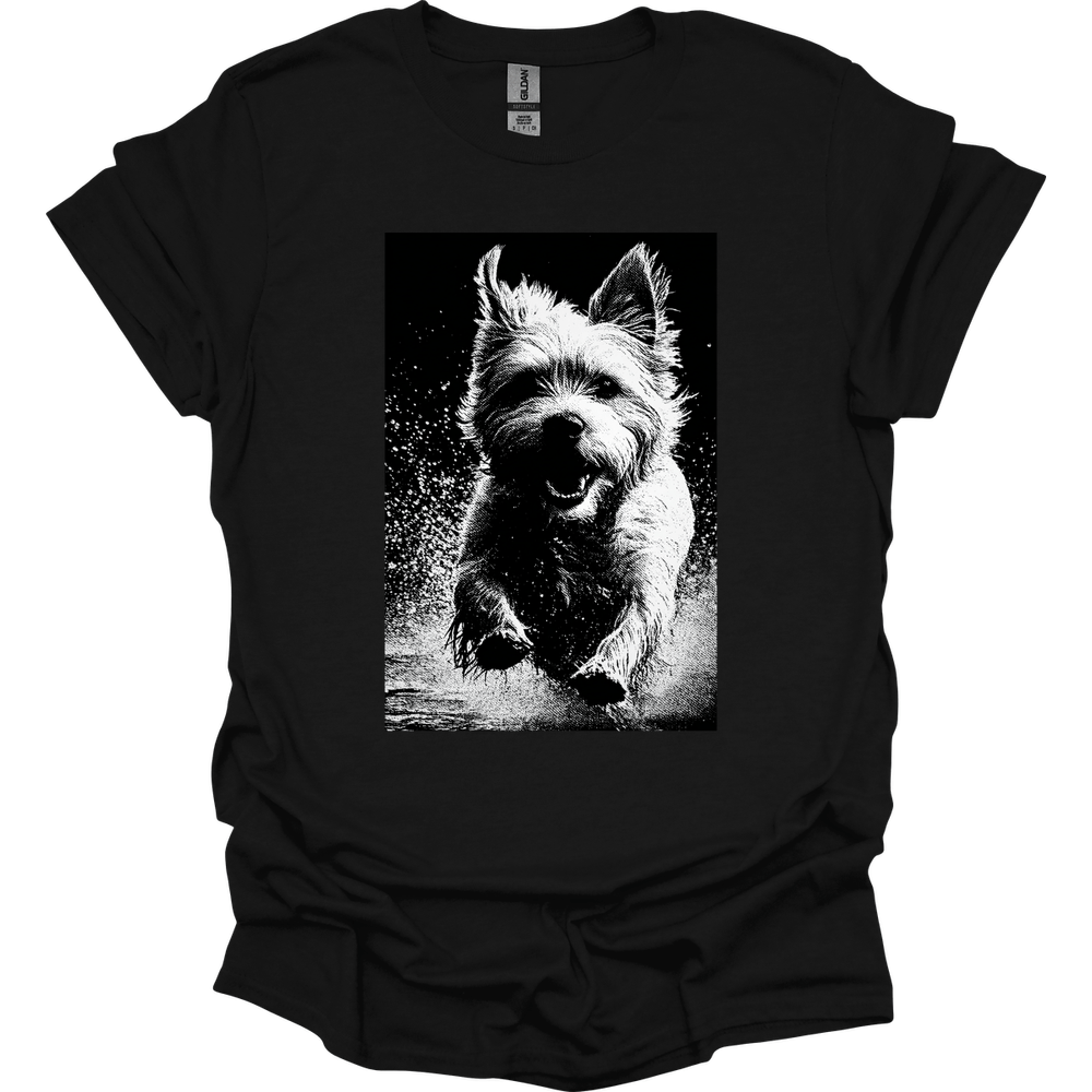 Yorkshire Terrier - Puddle Dog T-Shirt - Black