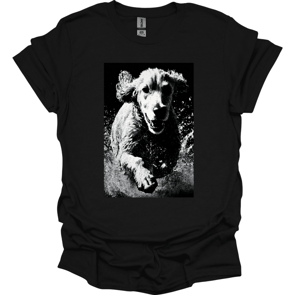 Cocker Spaniel - Puddle Dog T-Shirt - Black