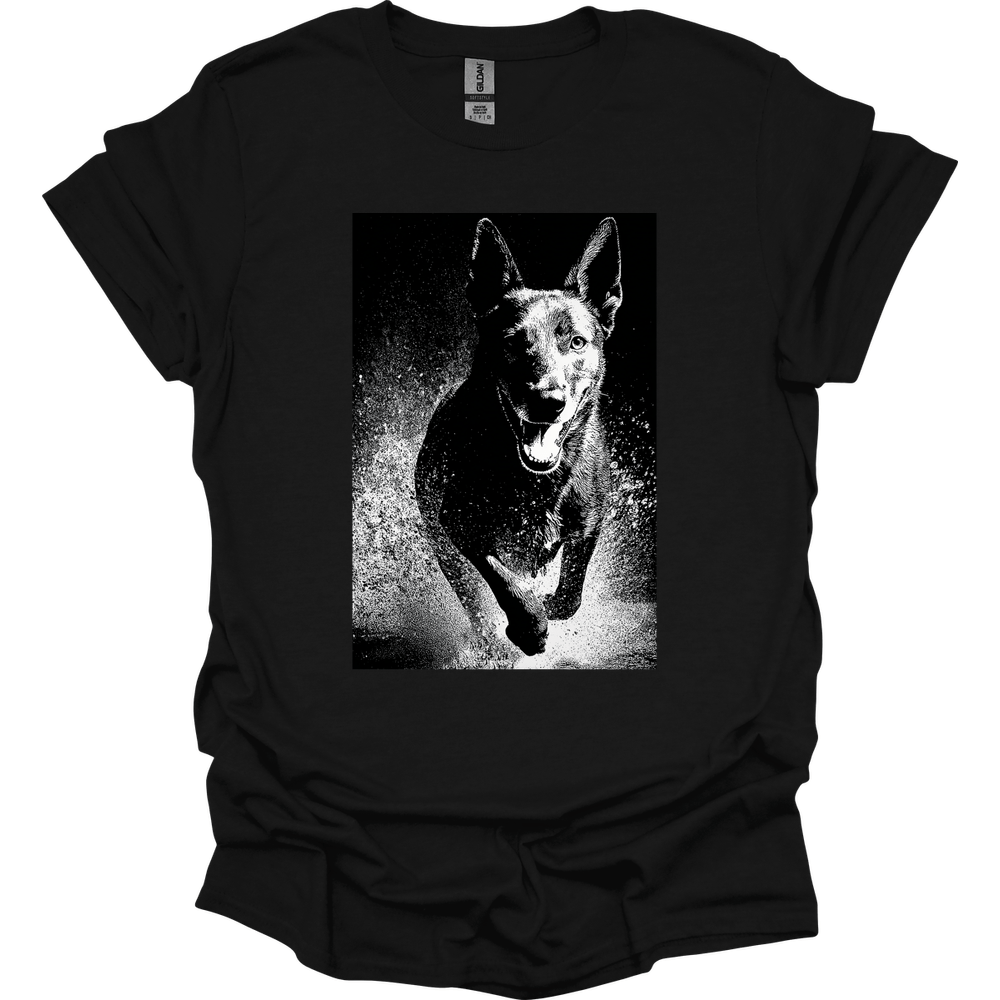 Dutch Shepherd - Puddle Dog T-Shirt - Black