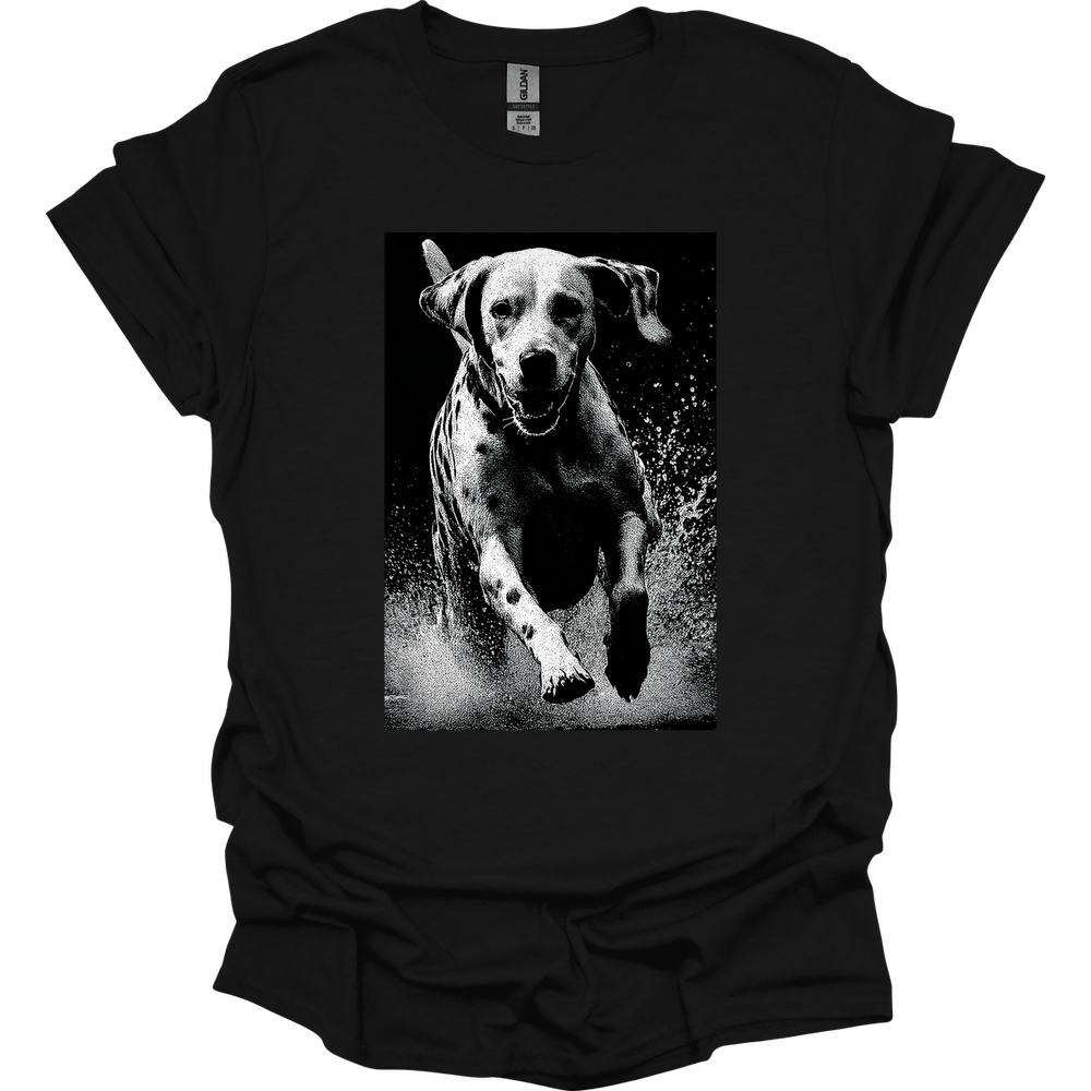 Dalmatian - Puddle Dog T-Shirt - Black