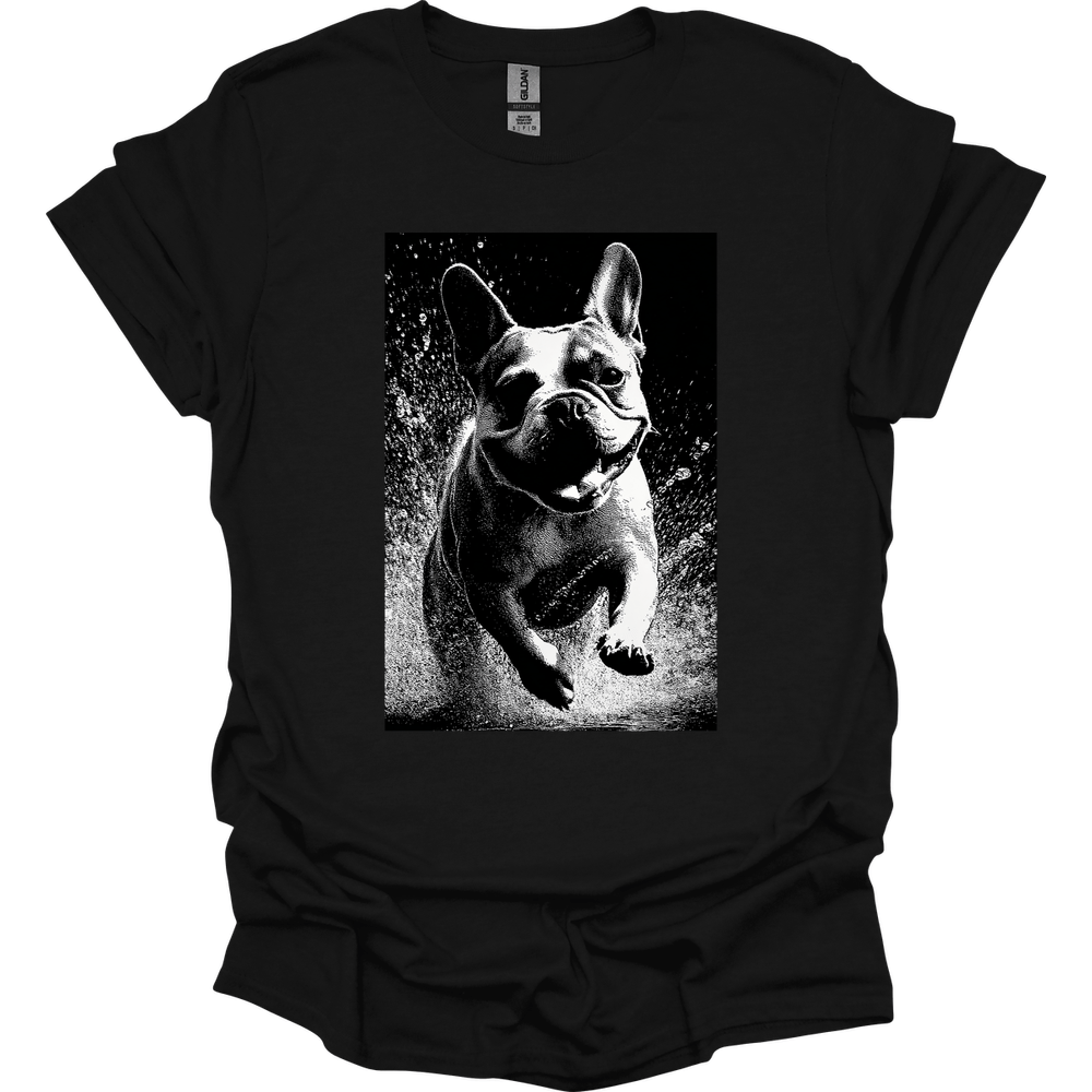 French Bulldog - Puddle Dog T-Shirt - Black