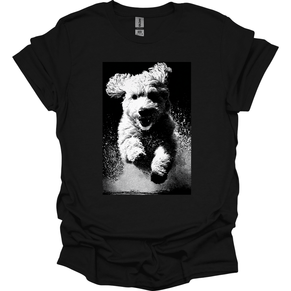 Golden Doodle - Puddle Dog T-Shirt - Black