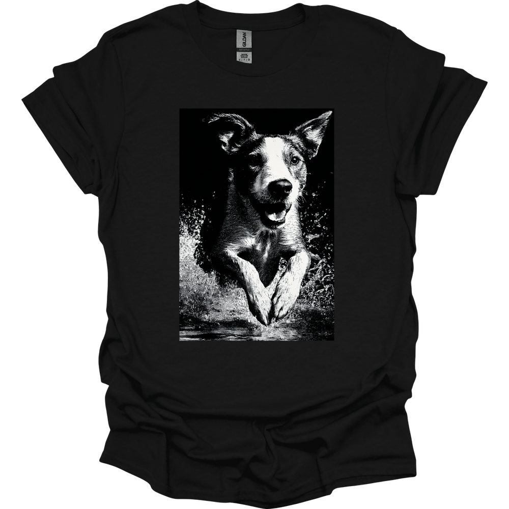 Brittany - Puddle Dog T-Shirt - Black