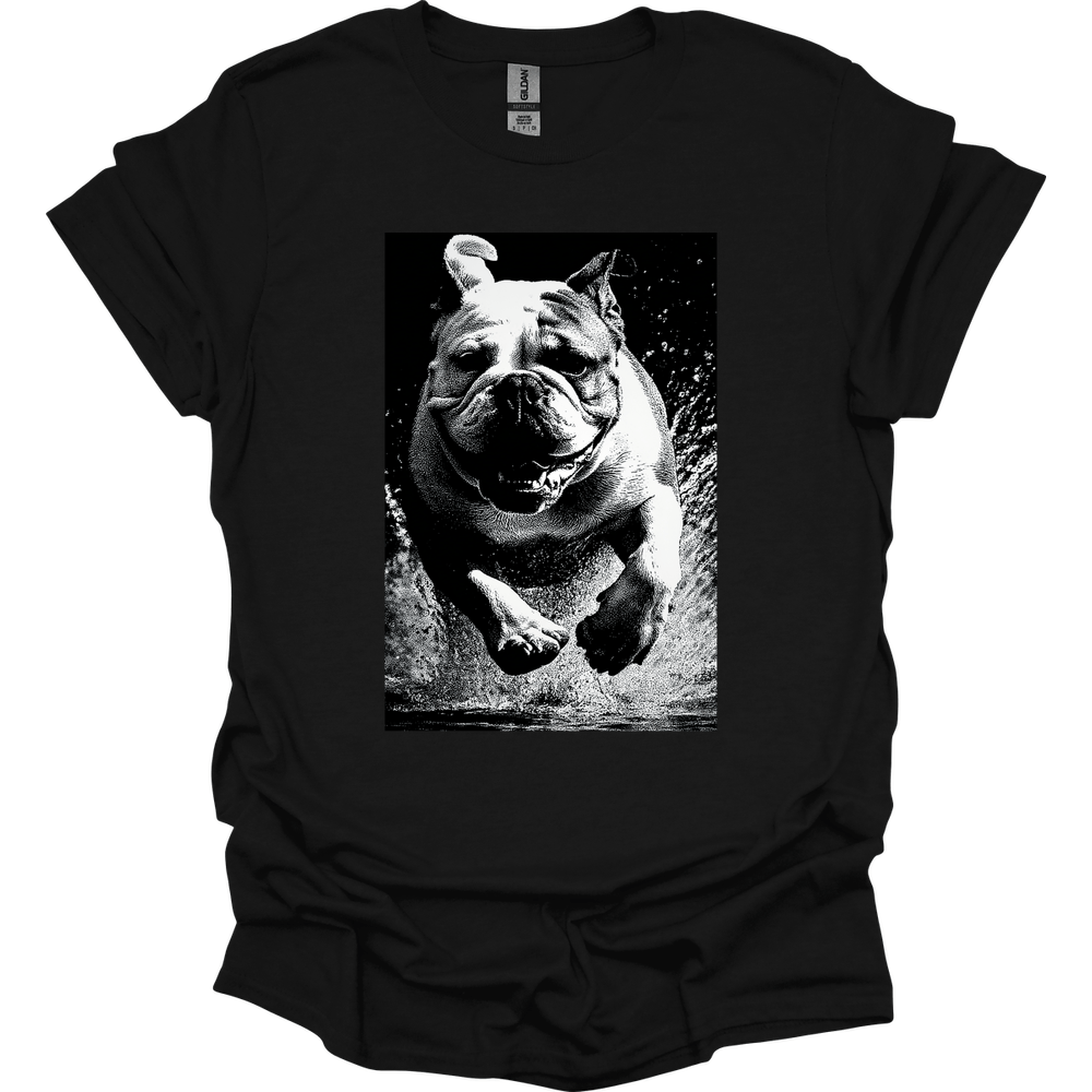 Bulldog - Puddle Dog T-Shirt - Black