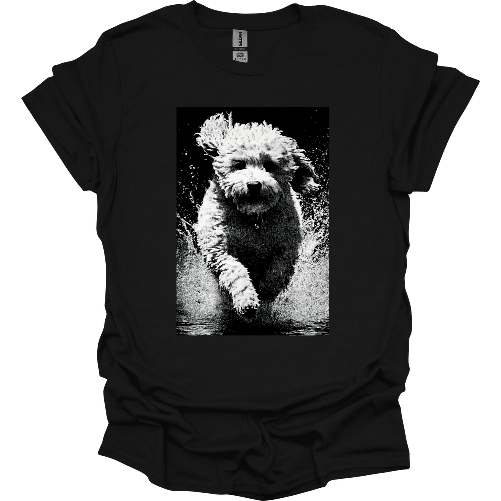 Bichon Frise - Puddle Dog T-Shirt - Black